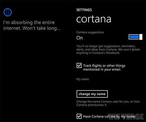 Cortana screenshot