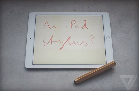 Is Apple on its way to releasing a stylus for its 12.9-inch tablet? (Photo: The Verge)