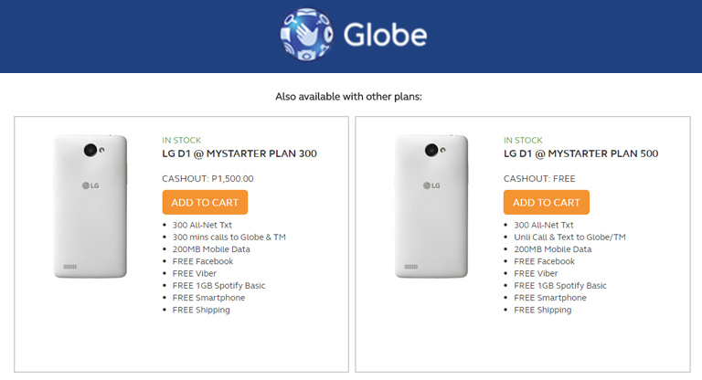 globe lg d1