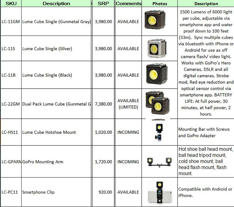 lumecubeprices