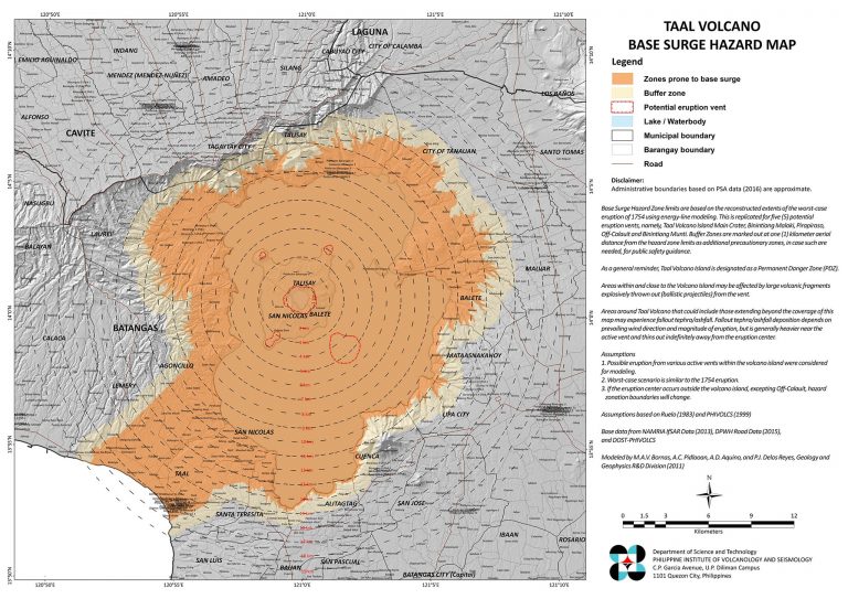 Taal Volcano Hazard Maps and List of Prone Barangays » YugaTech ...