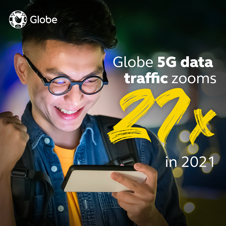 Globe 5G data traffic visuals