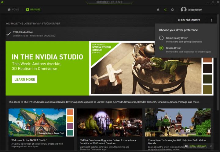 Nvidia Studio Drivers