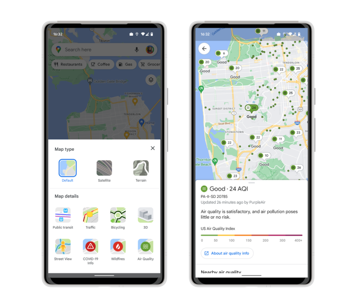 Google Map Feature Air Quality Layer 2