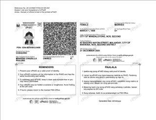 Psa Printed Ephilid Sample