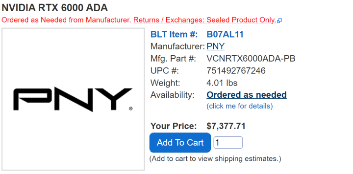 Pny Nvidia Rtx 6000 Ada Graphic Card