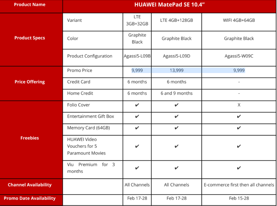 Huawei MatePad SE 10.4 now official, priced in the Philippines » YugaTech