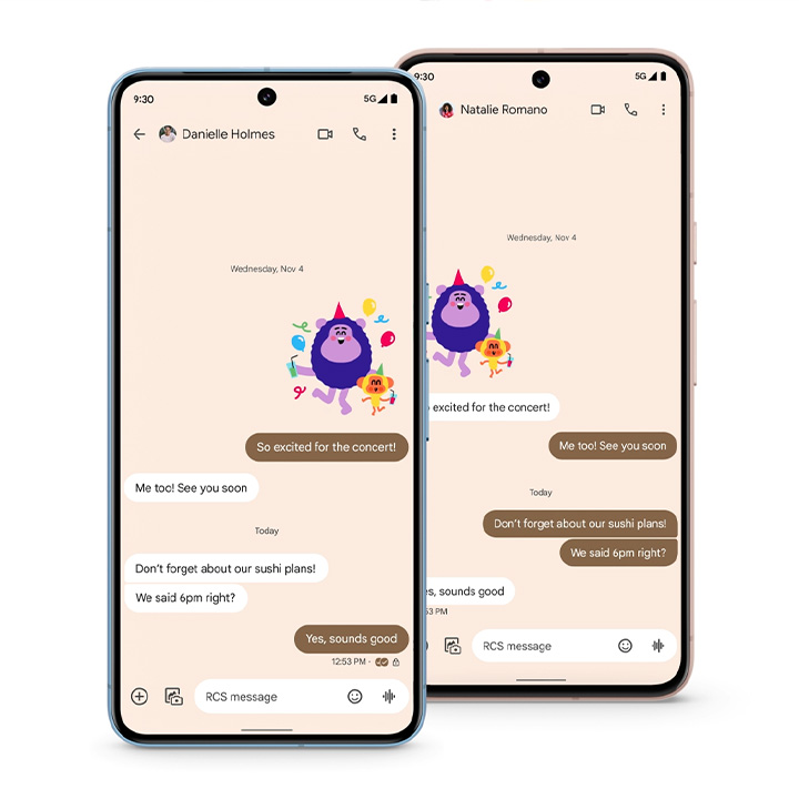 Google Messages 4 Custom Bubbles