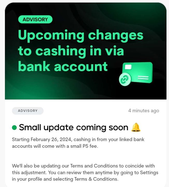 Maya Changes Bank Fee Feb 26