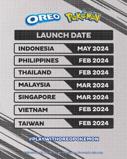 Oreo Pokemon Launch Date