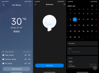 Poco X6 Weather Remote Calendar