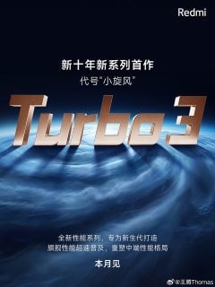 Redmi Turbo 3 Teased