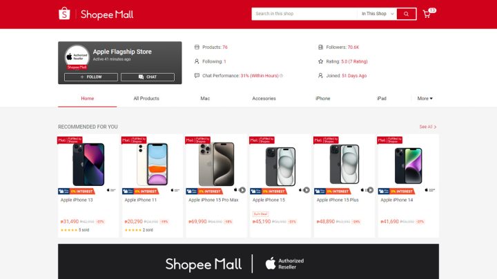 Ss Shopee Mall Apple Flagship Store