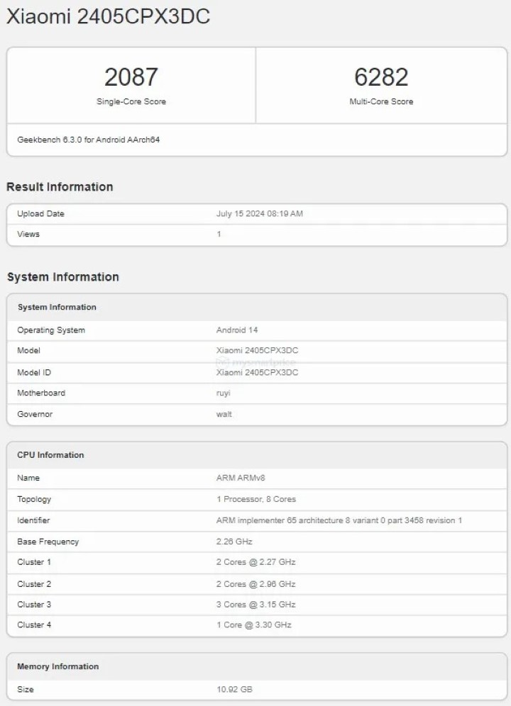 Xiaomi Mix Flip Spotted On Geekbench