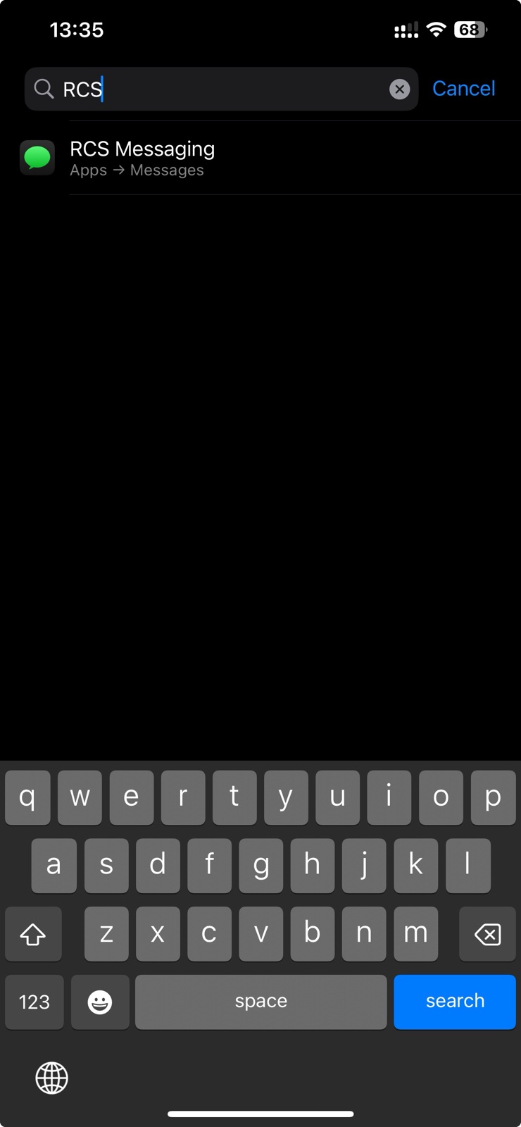 Rcs Messaging Search Setting On Ios 18
