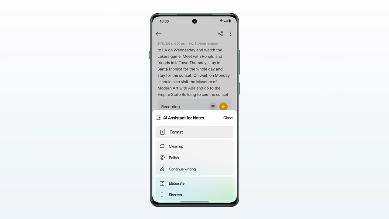 Oxygenos 15 AI Assistant Para sa Mga Tala