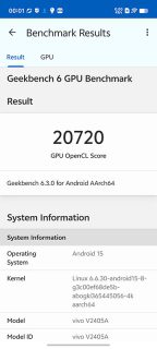 Vivox200pro Geekbench Opencl