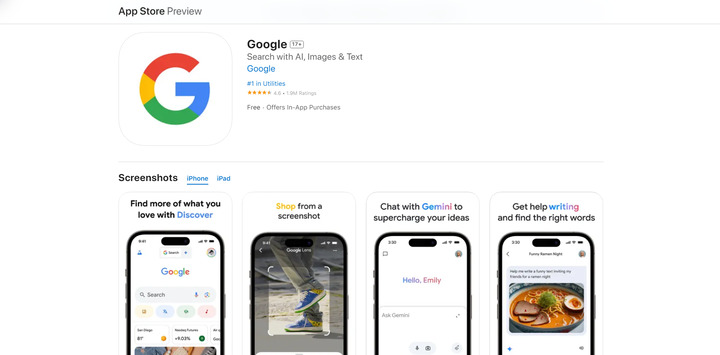 Google Gemini Apple App Store